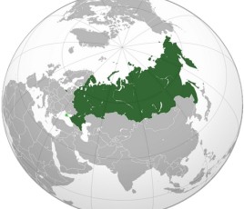 Russie sur planisphère