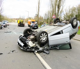 Véhicule gravement endommagé