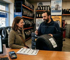 Revendeur pneus et cliente