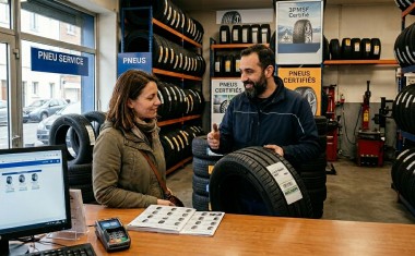 Revendeur pneus et cliente