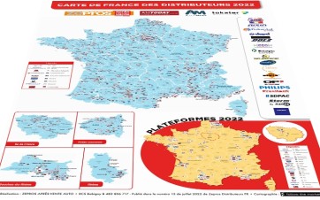 Carte de France des distributeurs et des plateformes - Anamorphose