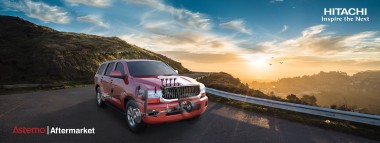 HITACHI ASTEMO voiture avec PR