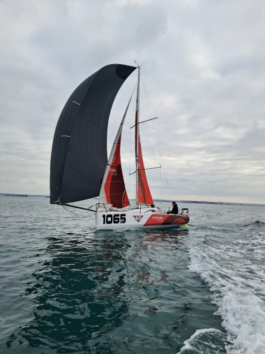 Hervé Fichou sur son voilier