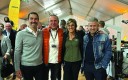 Marc et Sophie Rigal, entourés de Luc Alphand (à gauche) et Christophe Jammot, invités aux 20 ans de Rigal Peinture le 5 octobre dernier.